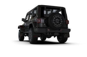 Jeep Wrangler Rubicon Mud Flap Kit - Rally Armor - UR Black Flap/Metallic Black Logo - Black - `18-`27